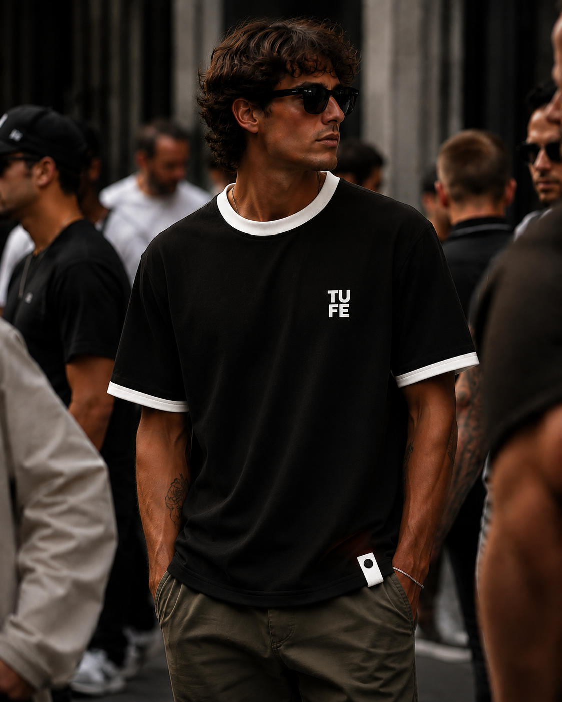 TU FE Signature Luxury T-Shirt – Black / White