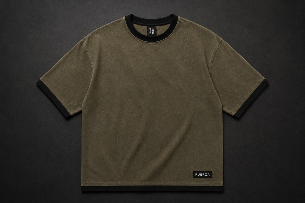 Vintage Oversized T-Shirt – Olive Black