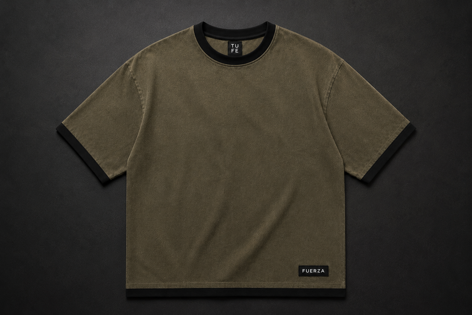 Vintage Oversized T-Shirt – Olive Black