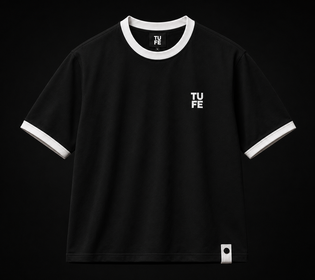 TU FE Signature Luxury T-Shirt – Black / White