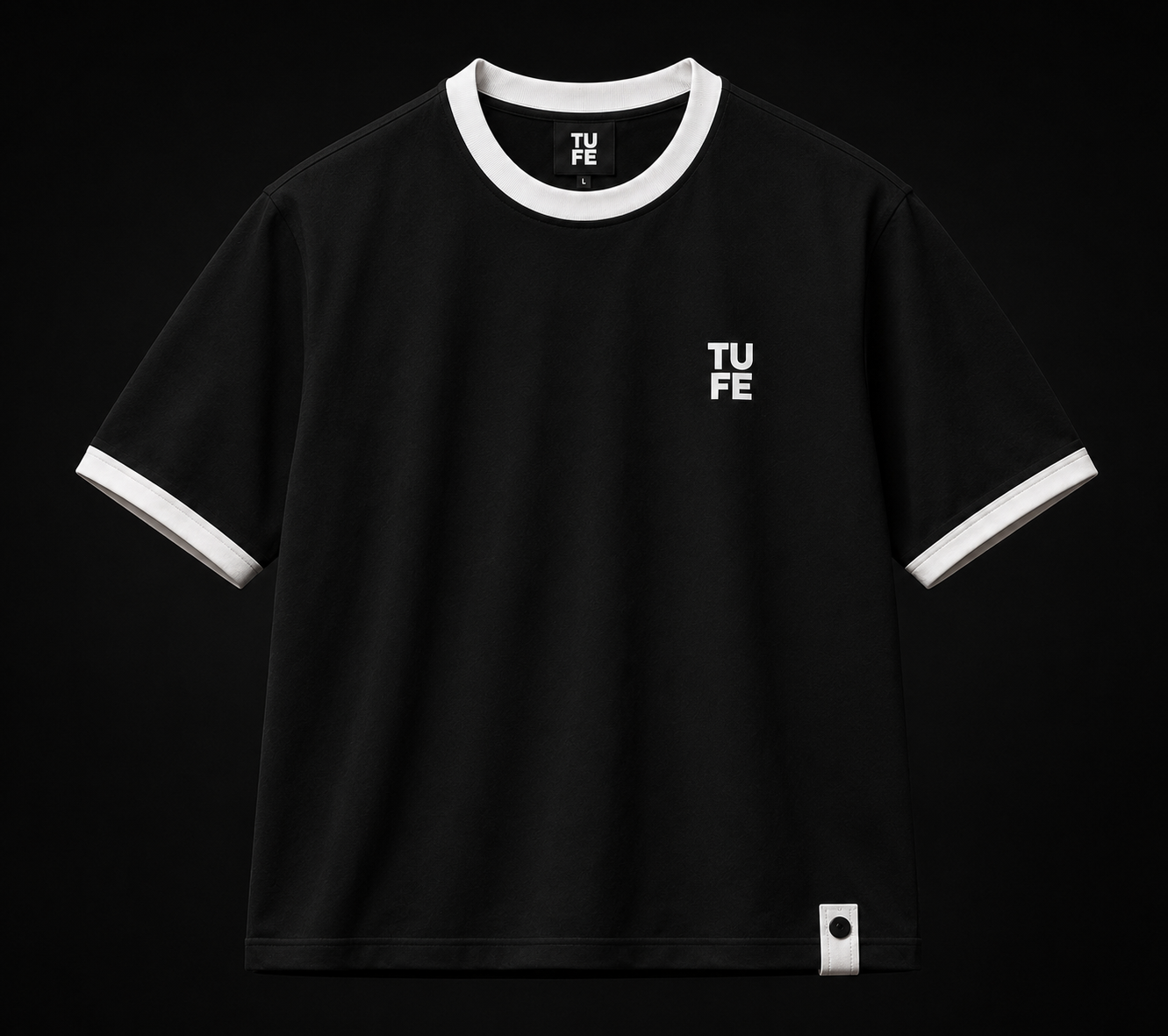 TU FE Signature Luxury T-Shirt – Black / White