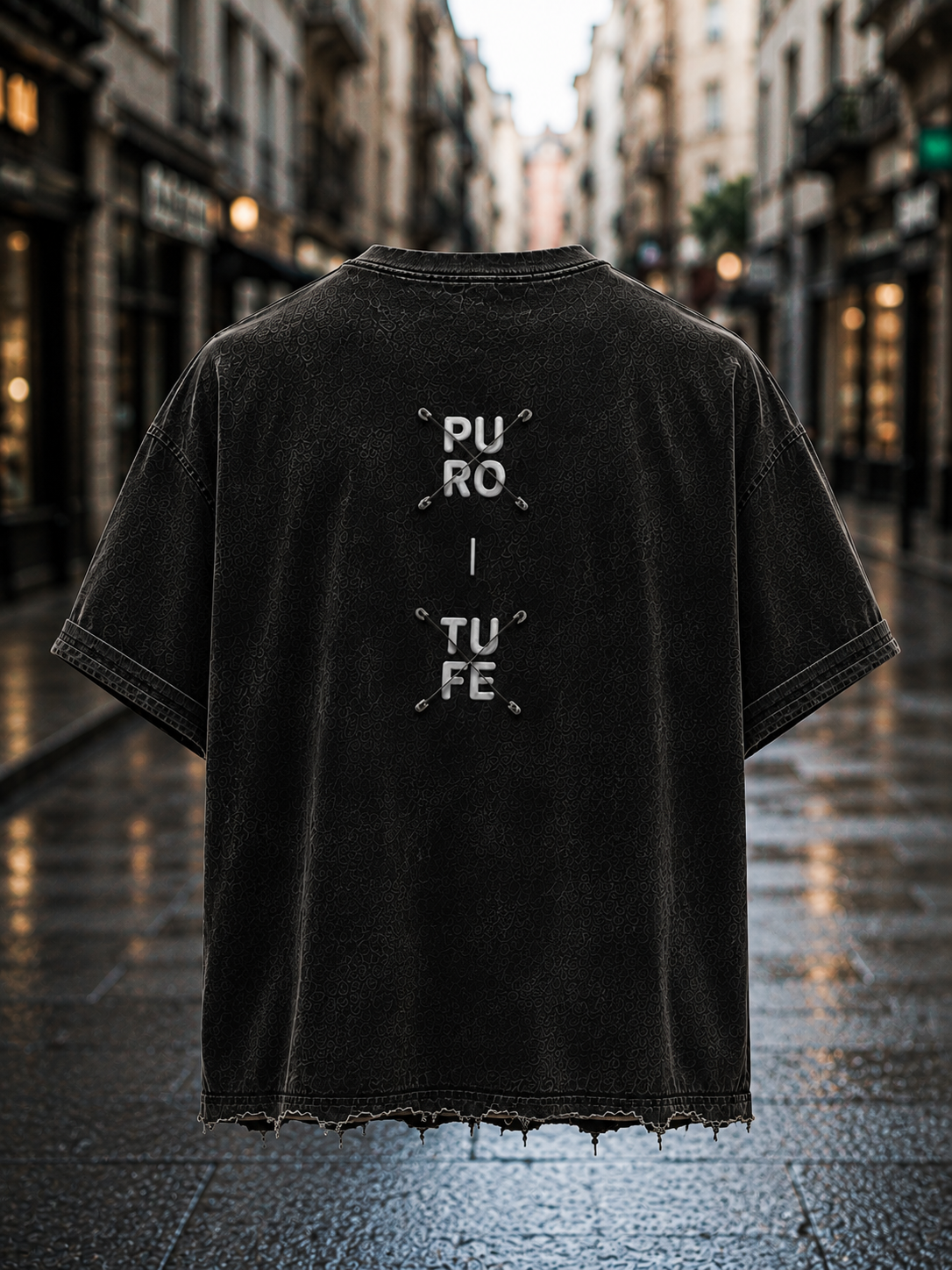 TU FE | PURO — Obsidian Oversized Tee