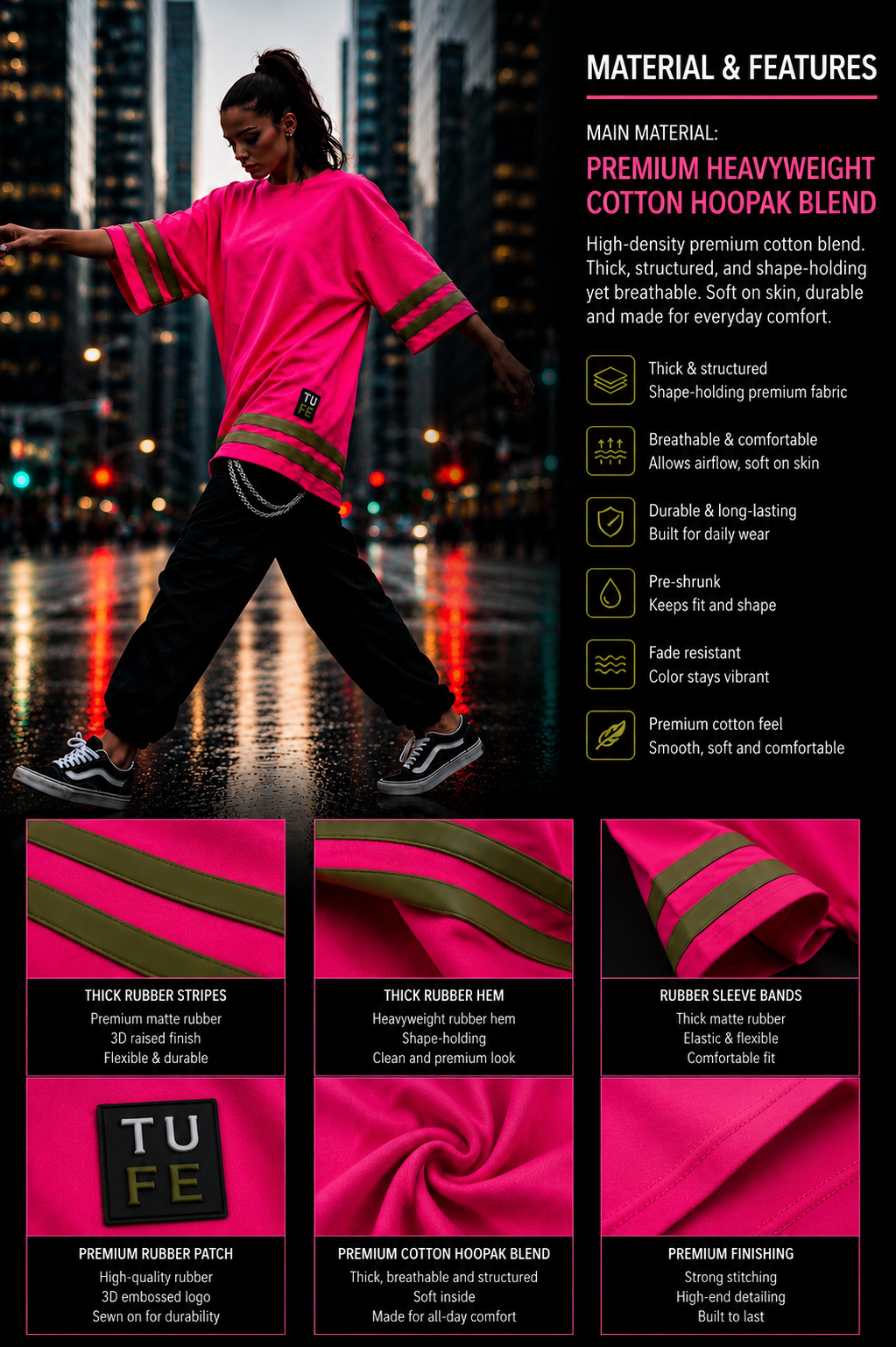 TU FE – Neon Rubber Oversize Tee
