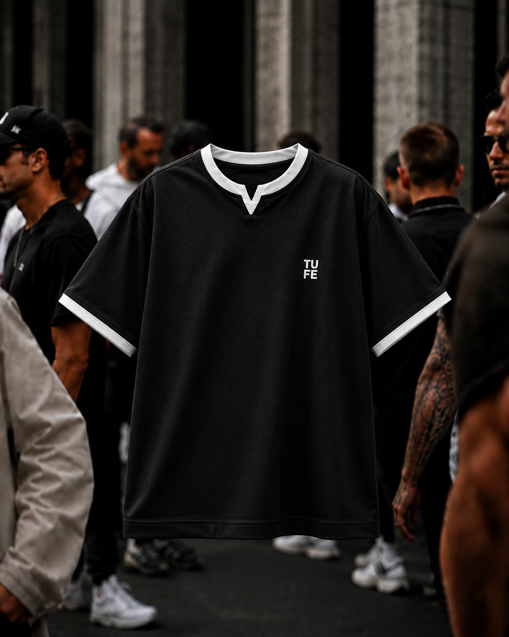TU FE Signature Luxury T-Shirt – Black / White