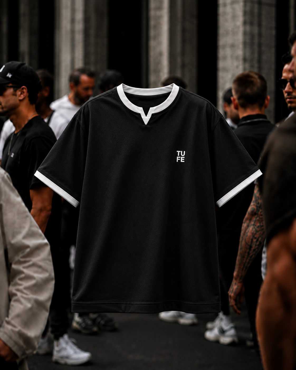 TU FE Signature Luxury T-Shirt – Black / White