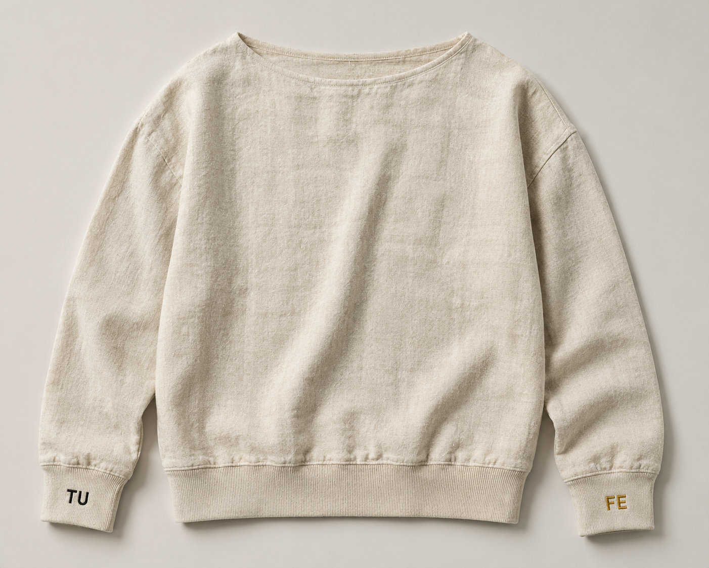 TU FE | Premium Oversized Sweatshirt – Sand Beige