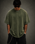 FUERZA Vintage Oversized T-Shirt – Washed Olive