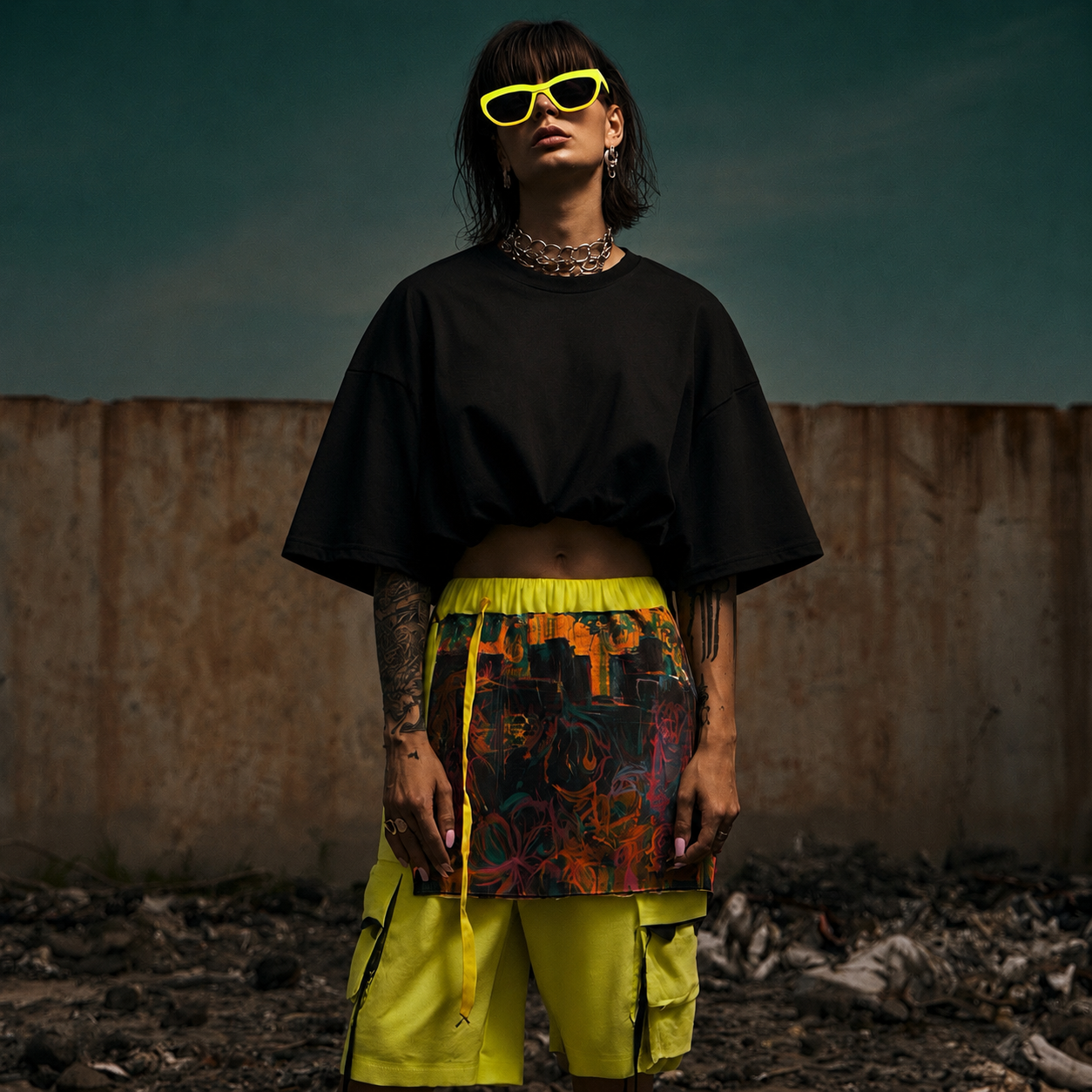 TU FE | PURO  Women’s Cropped Oversized T-Shirt