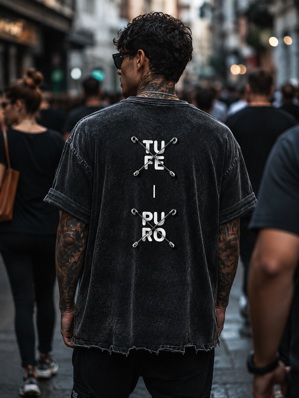 TU FE | PURO — Obsidian Oversized Tee