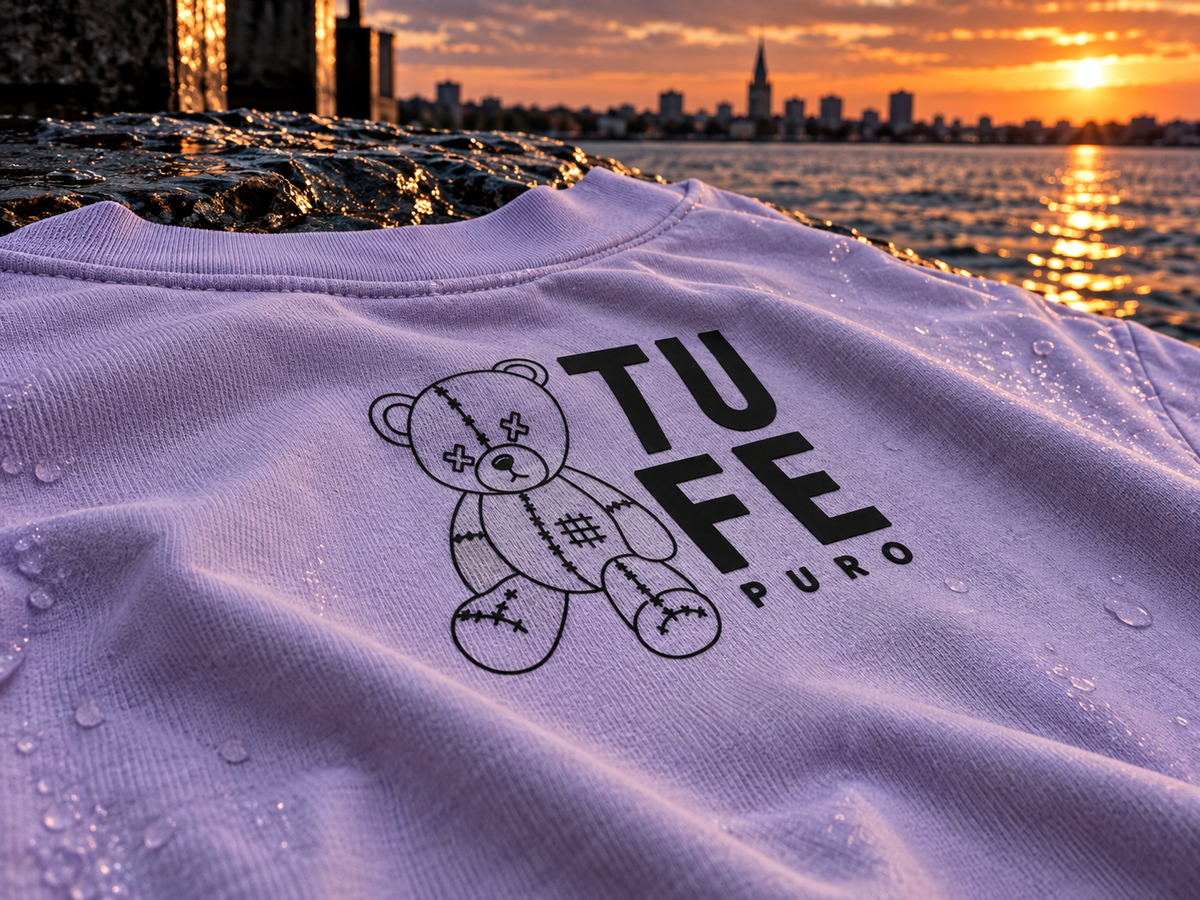 TU FE | PURO Vintage Violet Oversized Distressed T-Shirt