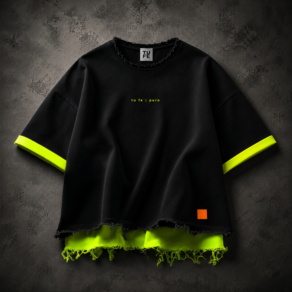TU FE | PURO Neon Layered Oversized T-Shirt