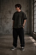 Vintage Washed Oversized T-Shirt – Black
