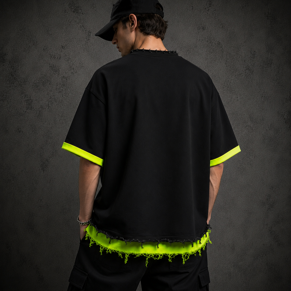 TU FE | PURO Neon Layered Oversized T-Shirt