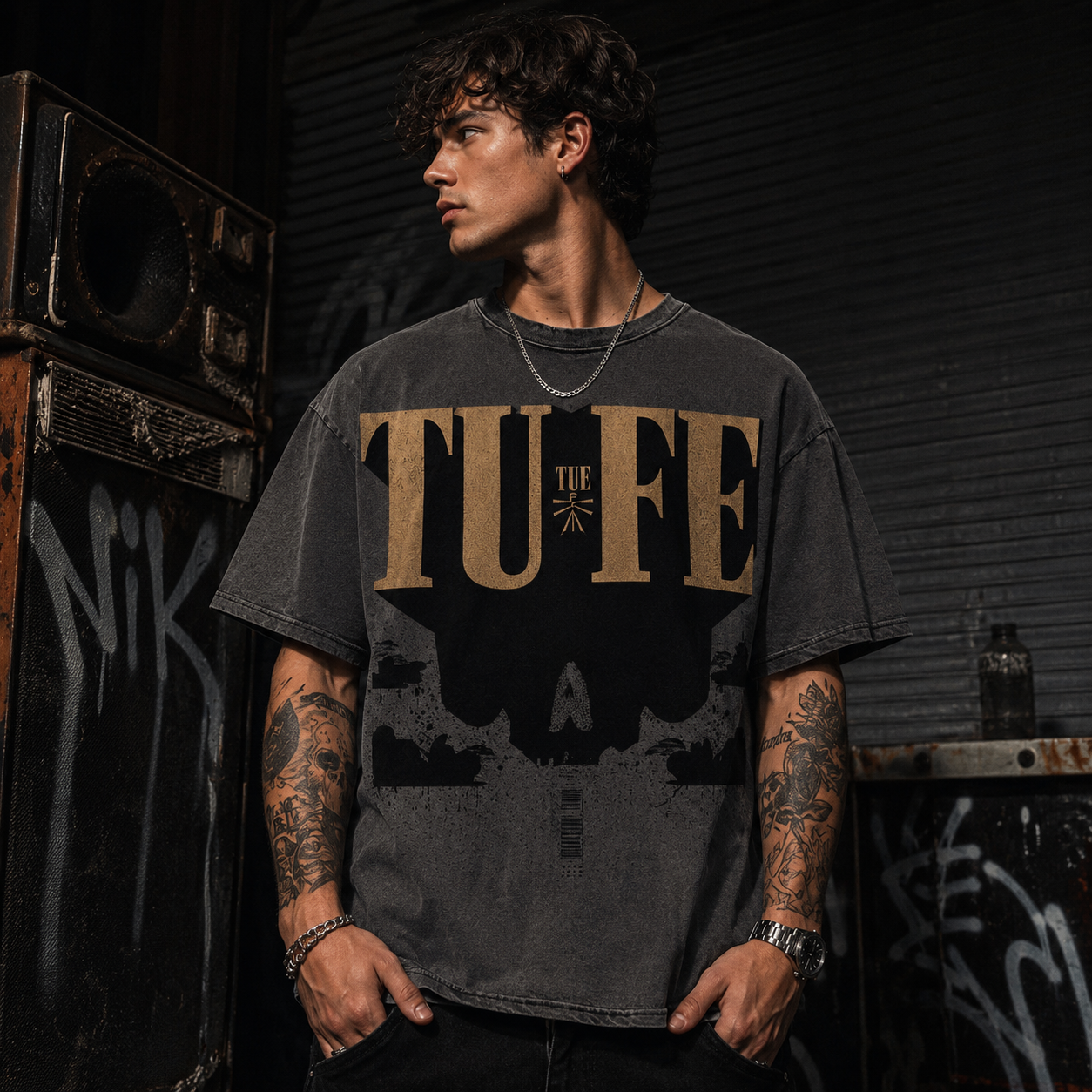 TU FE | Skull Oversized  T-Shirt