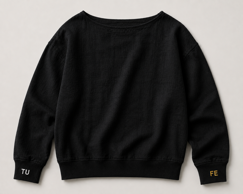 TU FE | Premium Oversized Sweatshirt – Black