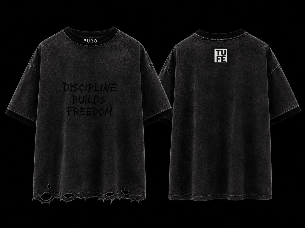 PURO – DISCIPLINE BUILDS FREEDOM OVERSIZED TEE