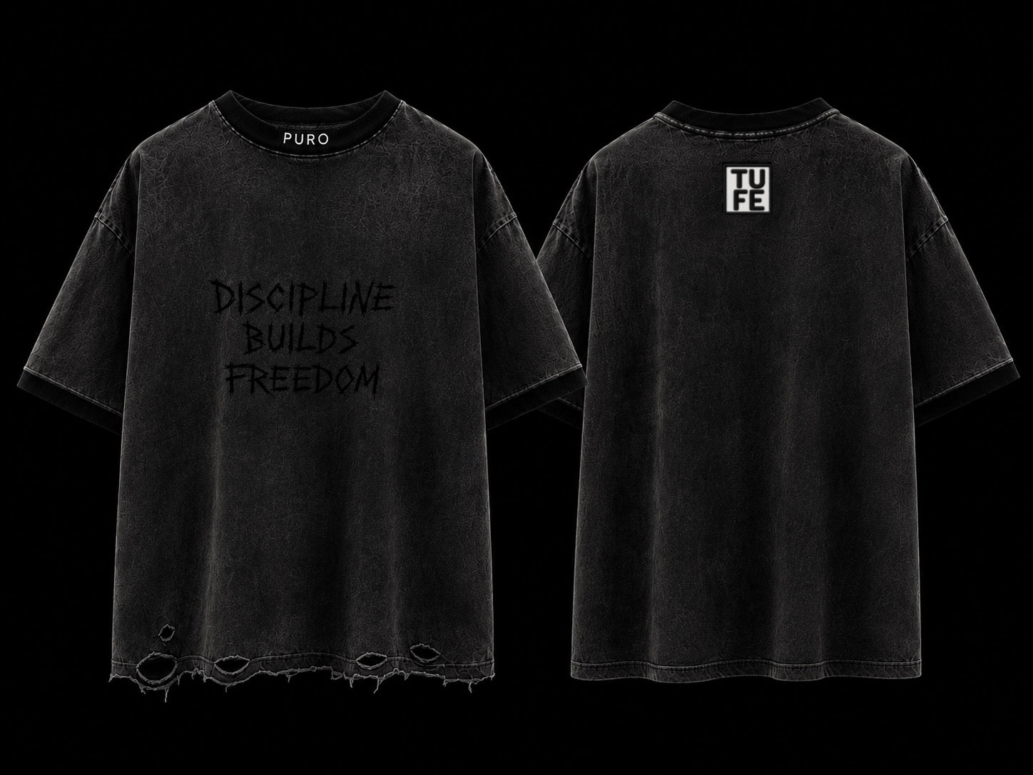 PURO – DISCIPLINE BUILDS FREEDOM OVERSIZED TEE