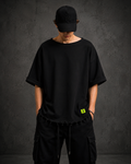 TU FE Distressed Oversized T-Shirt – Black