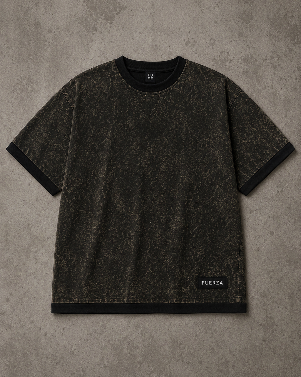 Vintage Washed Oversized T-Shirt – Black