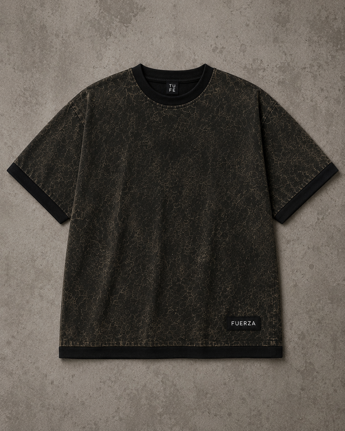 Vintage Washed Oversized T-Shirt – Black