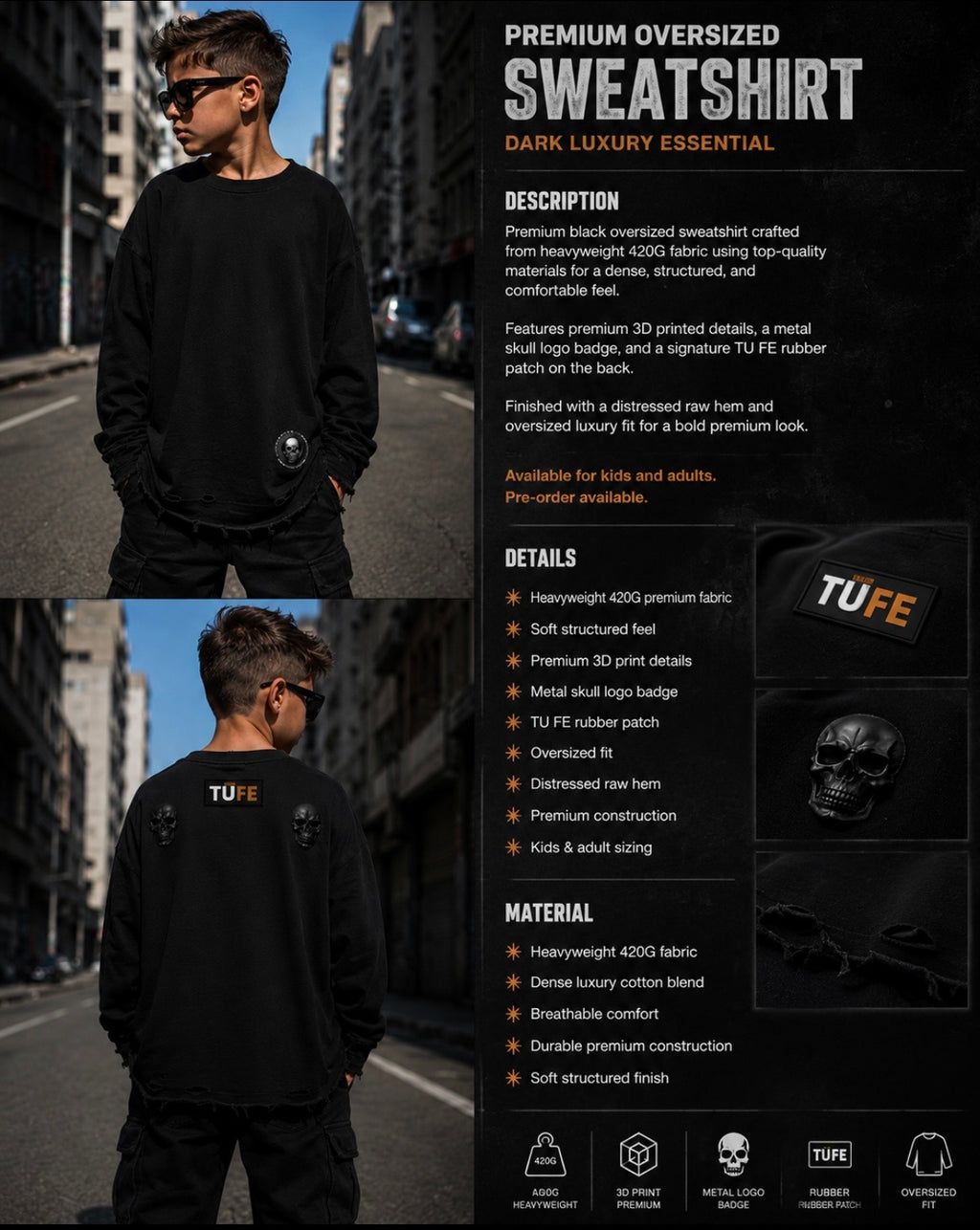 TU FE - PREMIUM OVERSIZED SWEATSHIRT