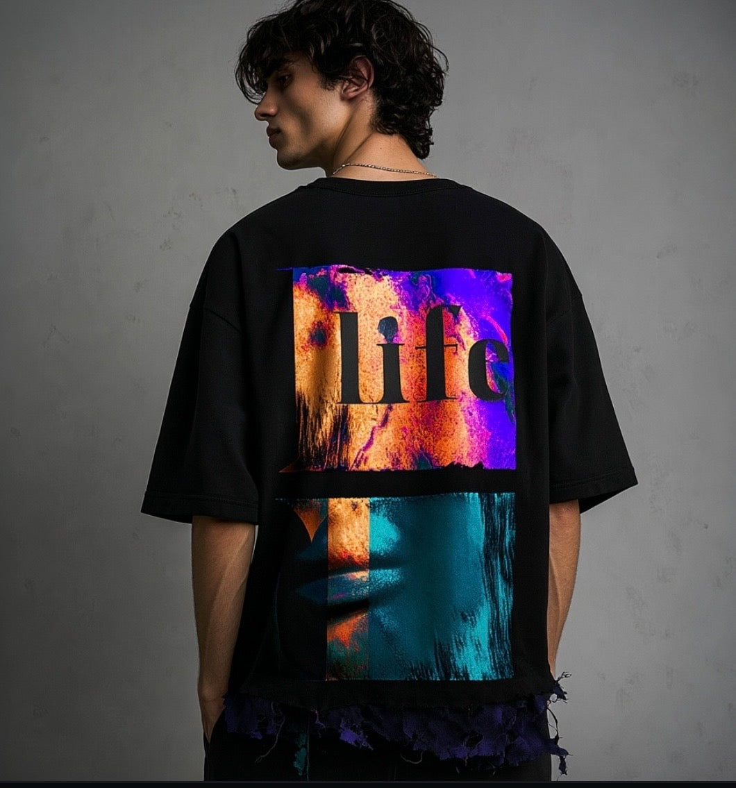 TU FE Oversized Graphic T-Shirt – Black Edition