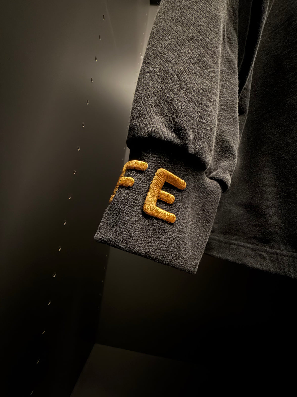 TU FE | PURO — Washed Charcoal Heavyweight Distressed Sweatshirt