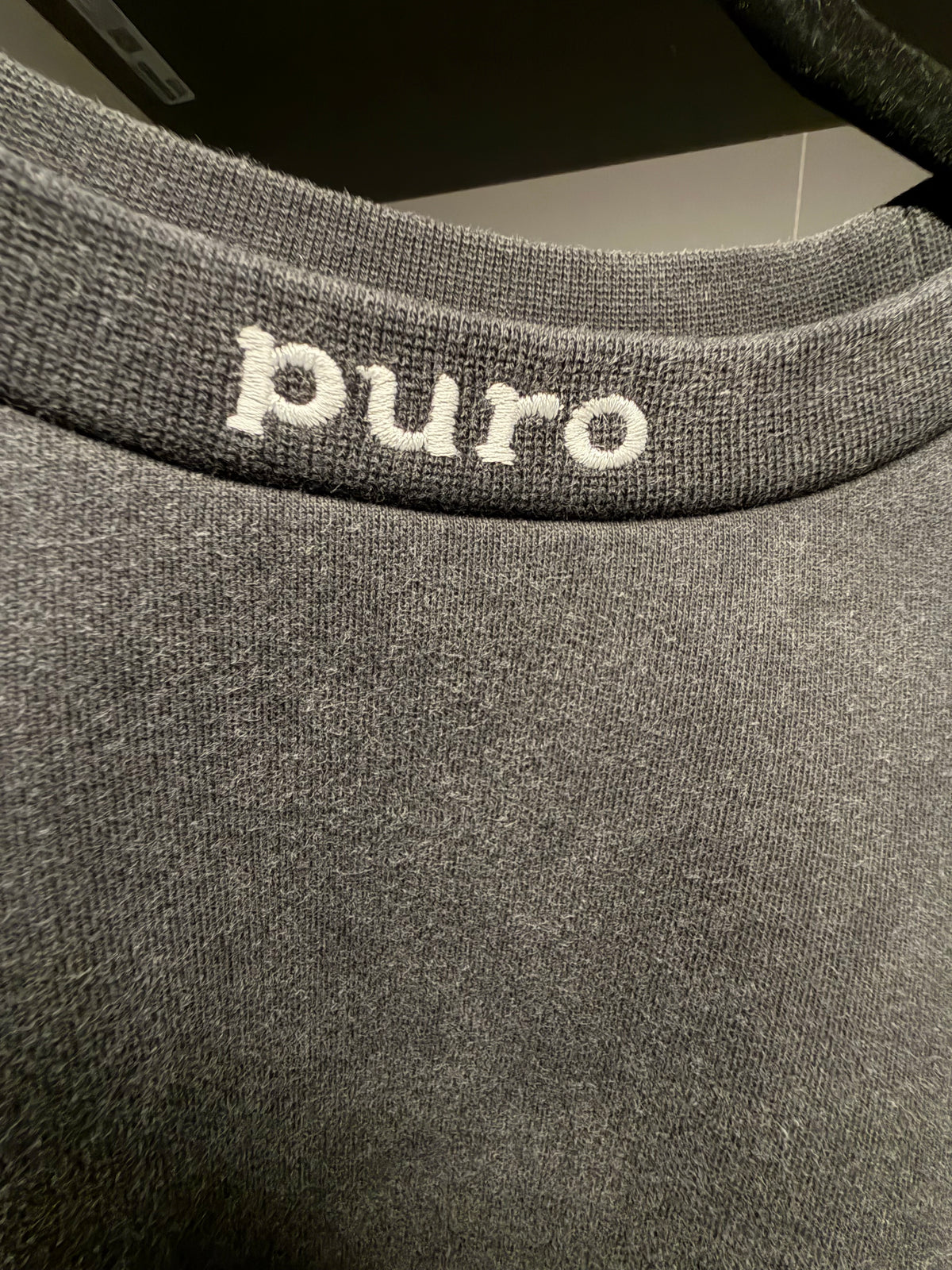 TU FE | PURO — Washed Charcoal Heavyweight Distressed Sweatshirt