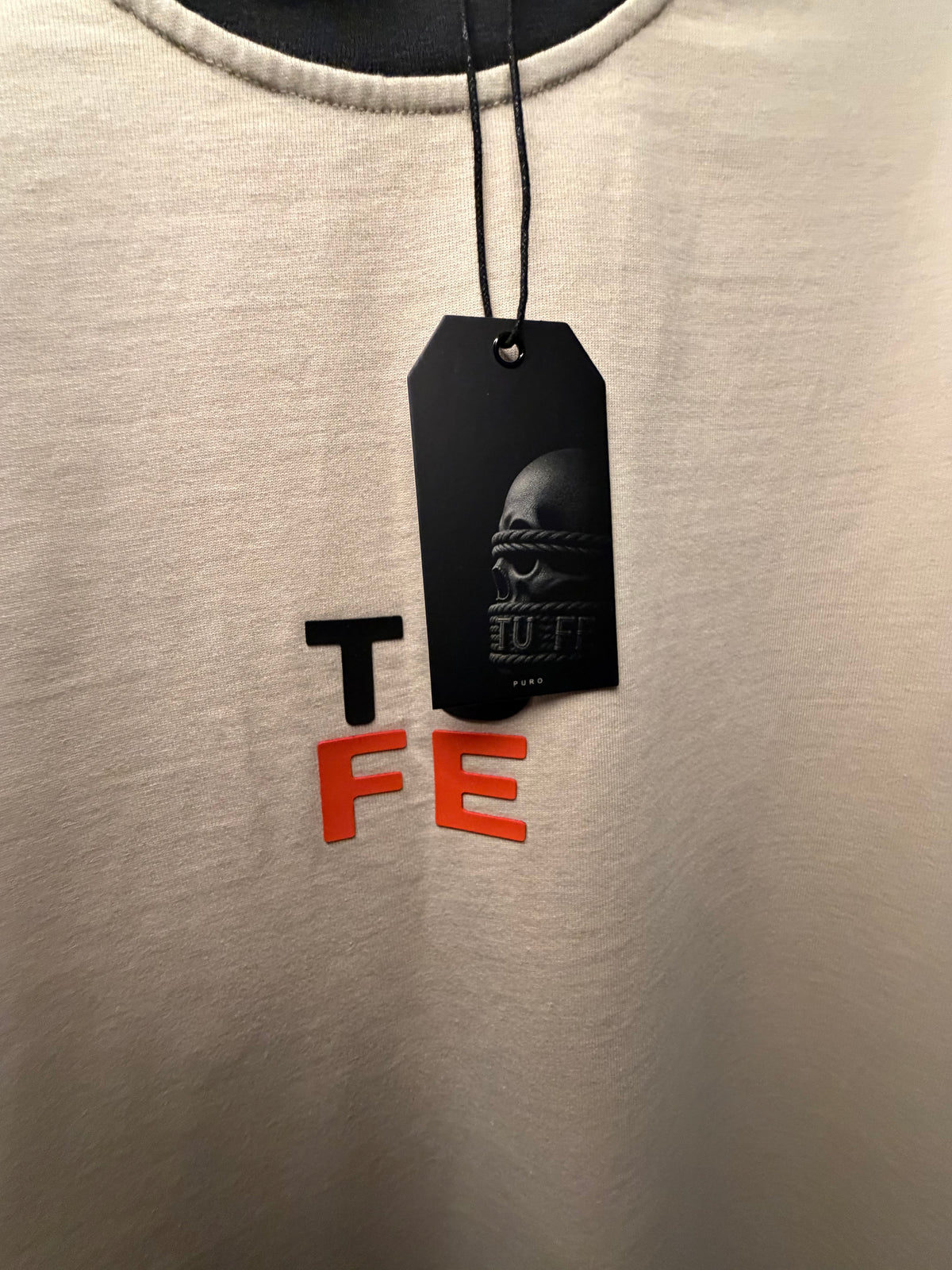 TU FE | PURO — Sandstone Heavyweight Distressed Oversized T-Shirt