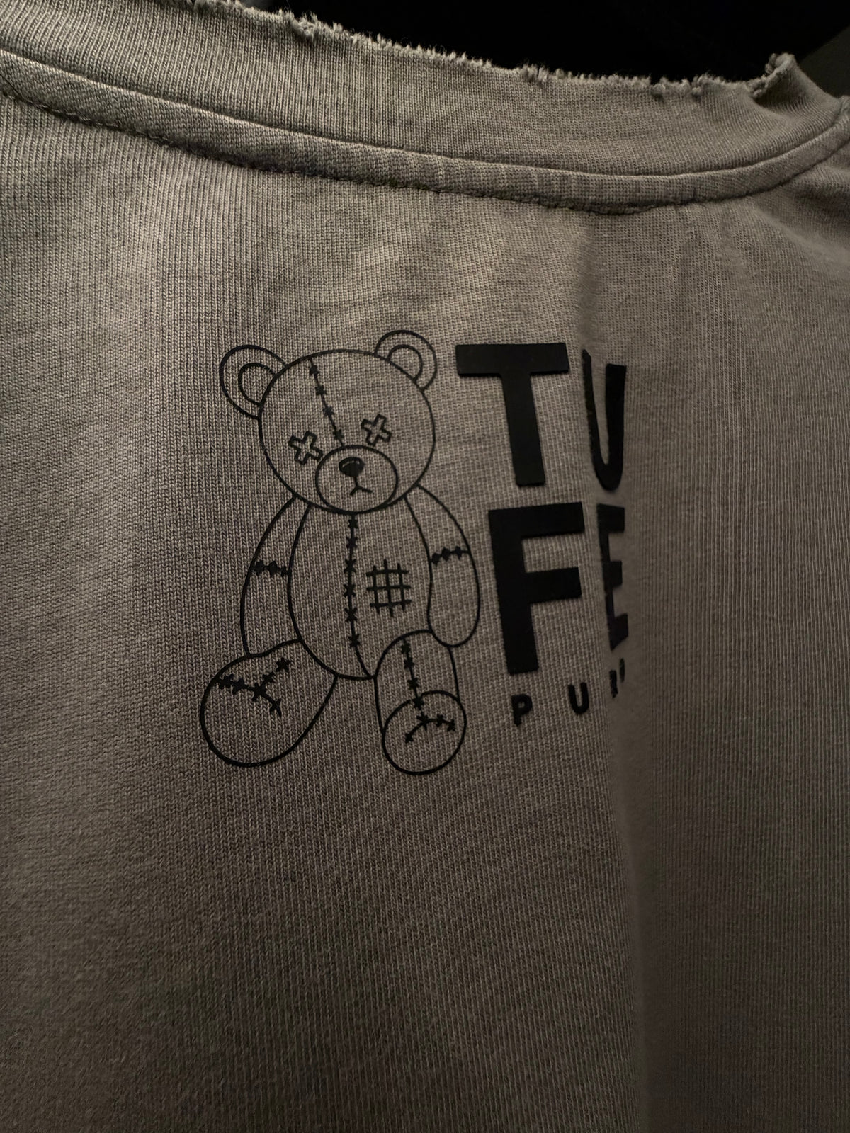 TU FE | PURO — Vintage Sand Teddy Bear Distressed T-Shirt