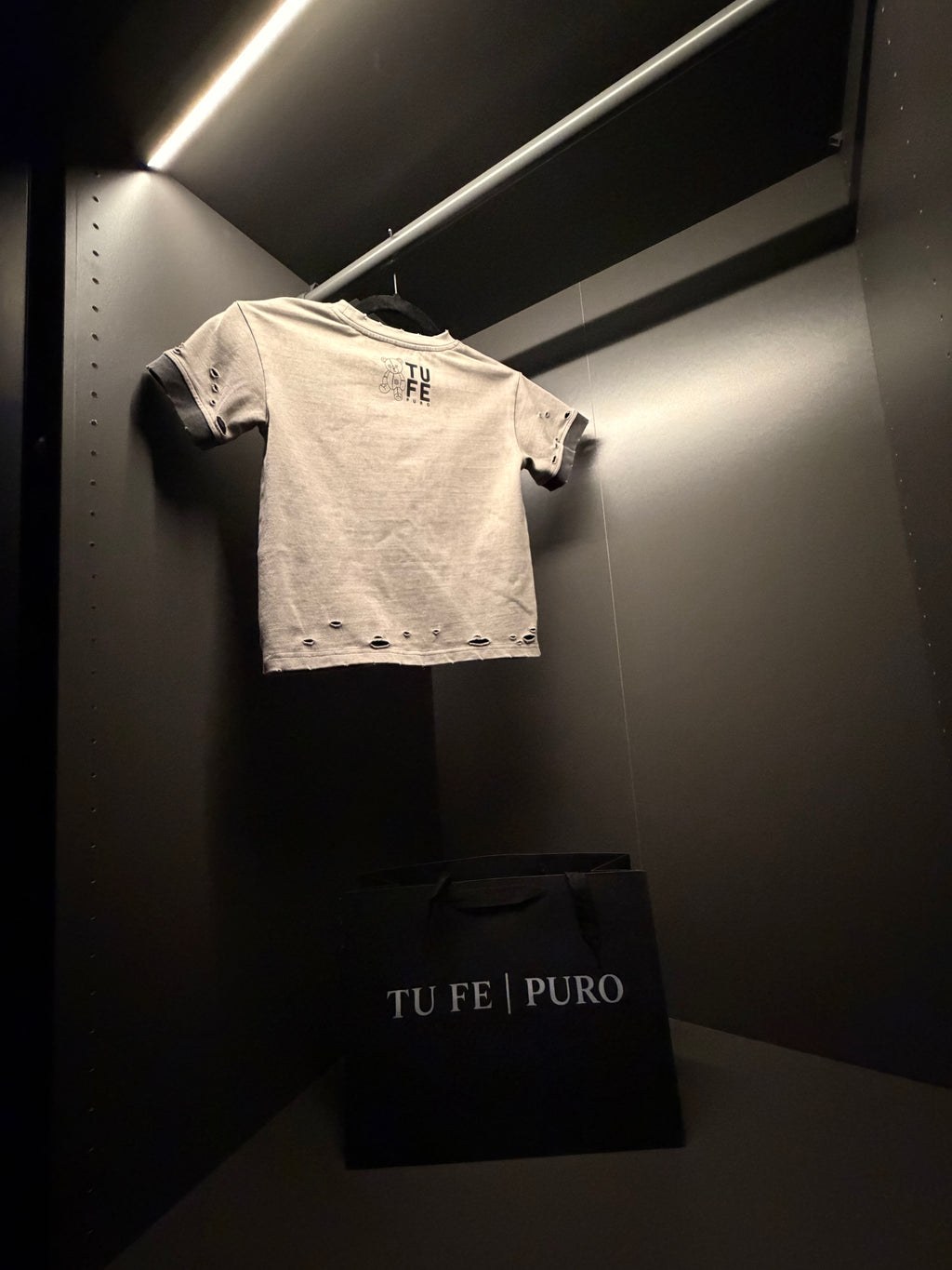 TU FE | PURO — Kids Sand Vintage Distressed T-Shirt