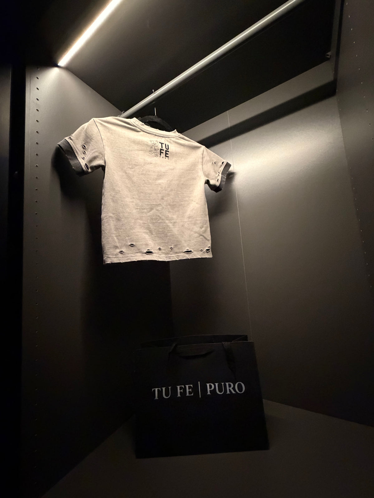 TU FE | PURO — Kids Sand Vintage Distressed T-Shirt