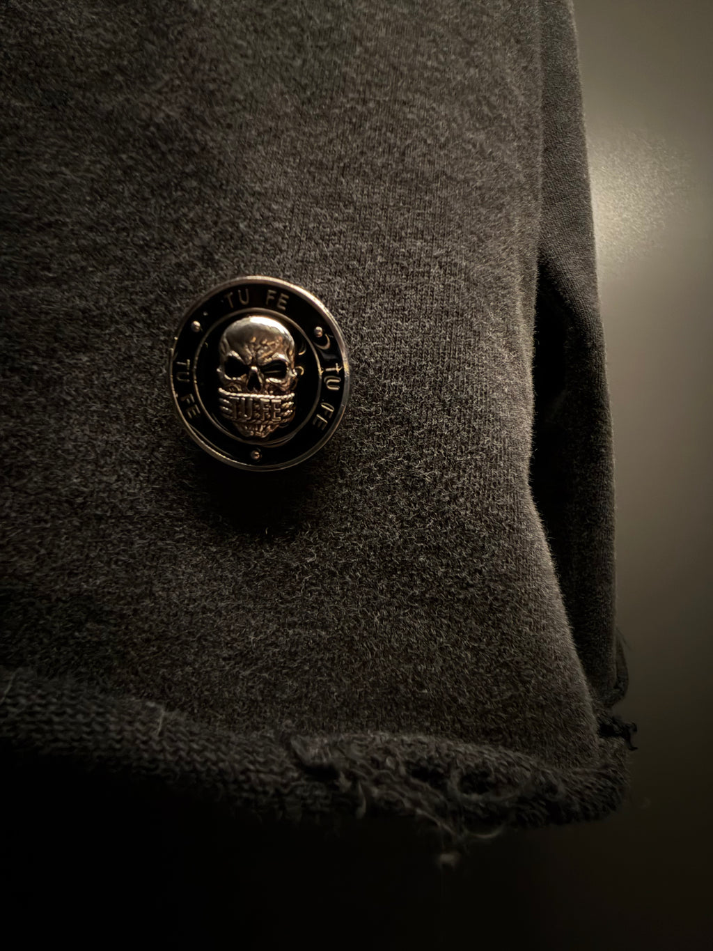 Kids  Distressed Sweatshirt – Charcoal Grey | TU FE PURO