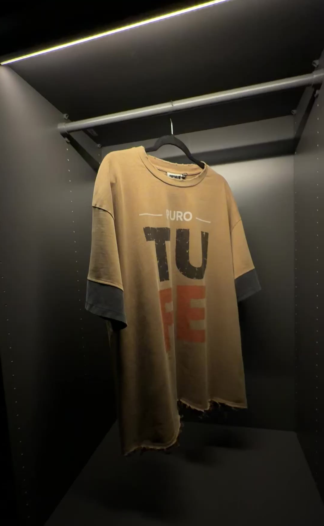 TU FE | PURO — Vintage Sand Heavyweight Distressed T-Shirt