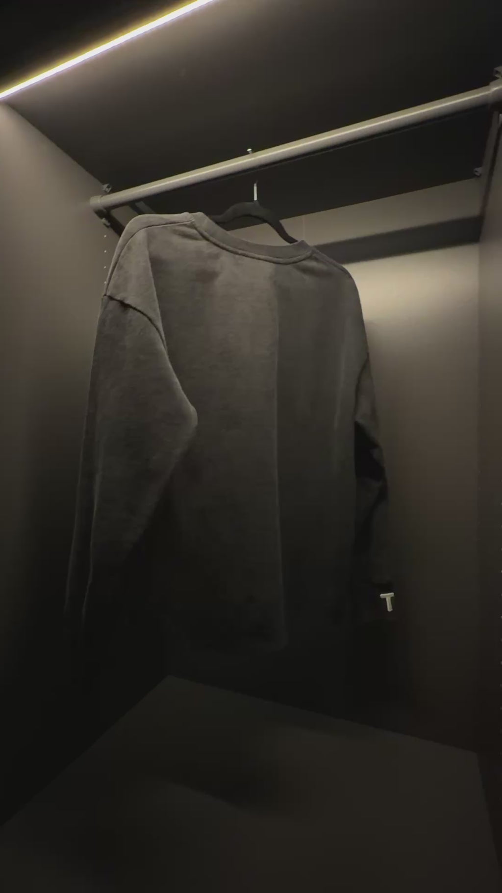 TU FE | PURO — Washed Charcoal Heavyweight Distressed Sweatshirt