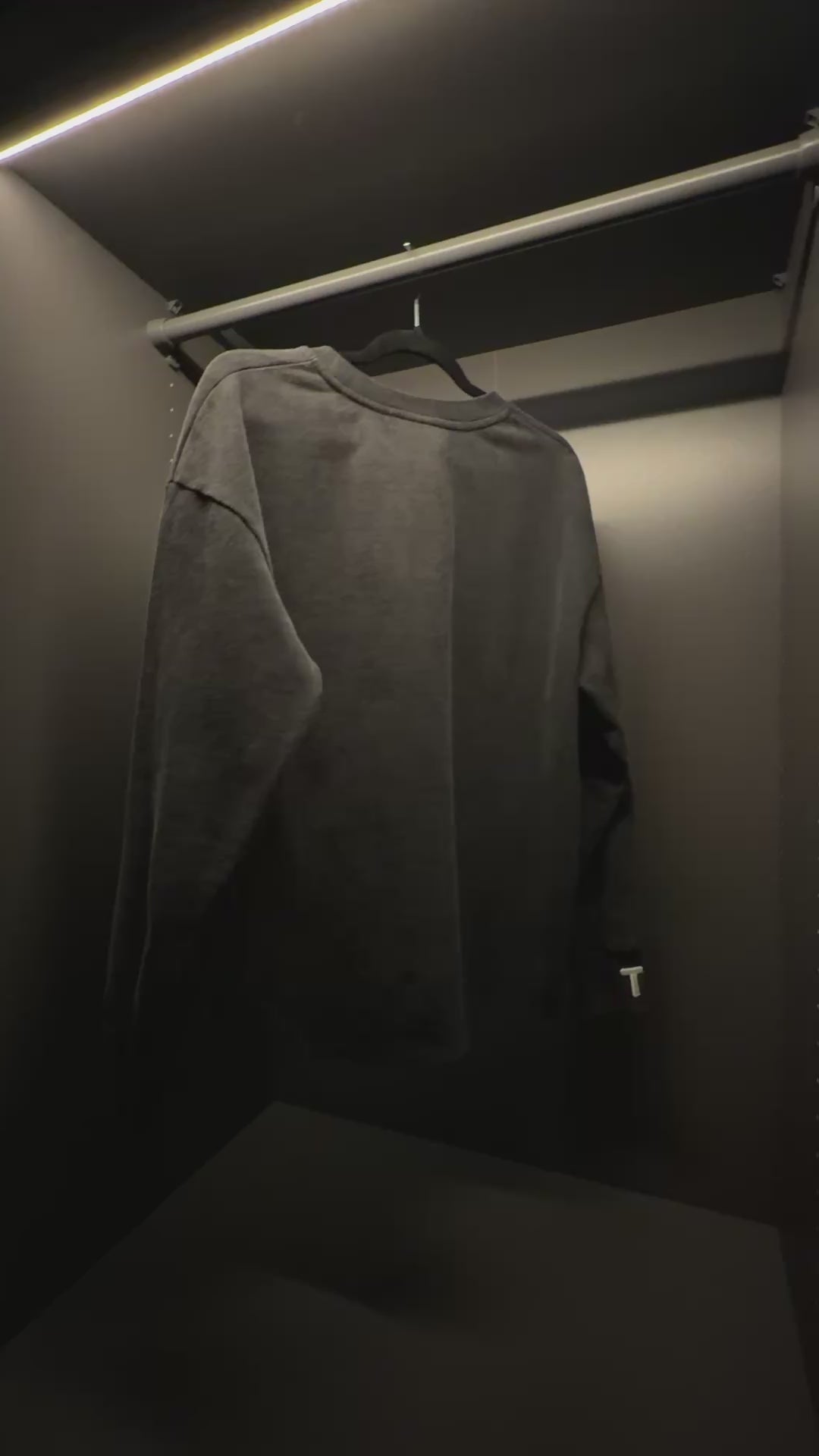 TU FE | PURO — Washed Charcoal Heavyweight Distressed Sweatshirt