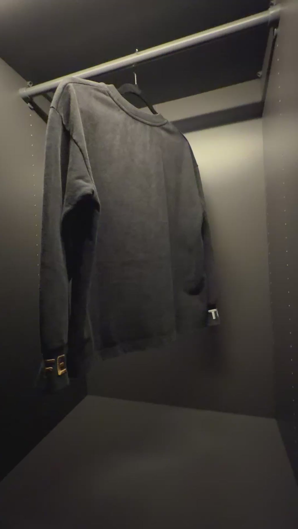 TU FE | PURO — Kids Washed Charcoal Distressed Sweatshirt