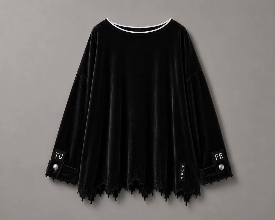 TU FE | PURO Oversized Velvet Top