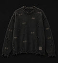 TU FE DISTRESSED KNIT SWEATER